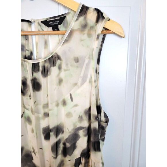 NWT Simply Vera Vera Wang Midi Dress Size XL Spring Easter Sundress - Picture 2 of 8